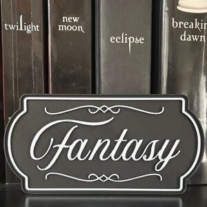 Fantasy Bookshelf Sign